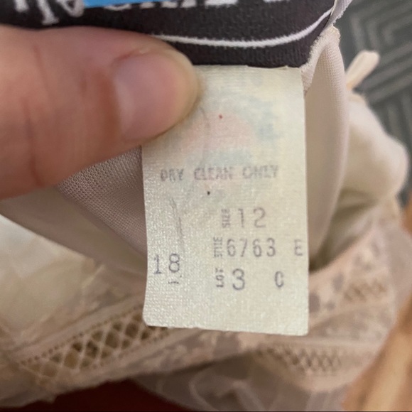 SOLD Vintage Sheer Puff Sleeve Dress - Picture 12 of 16